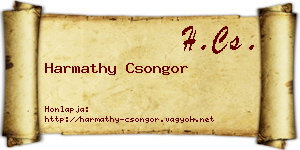 Harmathy Csongor névjegykártya